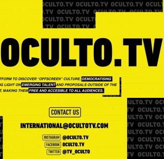 Style of the OCULTO.TV communication campaign.