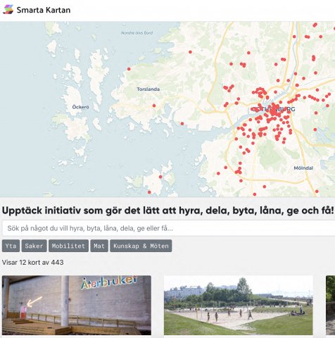 screenshot of smarta kartan