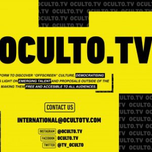 Style of the OCULTO.TV communication campaign.