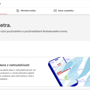 Landing page of the Bratislava ID after login