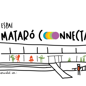 Drawing of the main equipment Mataró Connecta Space, made by Maria Calvet
